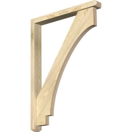 Ekena Millwork Imperial Craftsman Rough Sawn Bracket w/ Offset Brace, Douglas Fir, 4"W x 32"D x 44"H BKT0402X32X44IMP04RDF